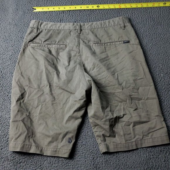 Volcom Chino Shorts Mens Size 34 x11 Beige Cotton Skater Casual - Picture 9 of 10